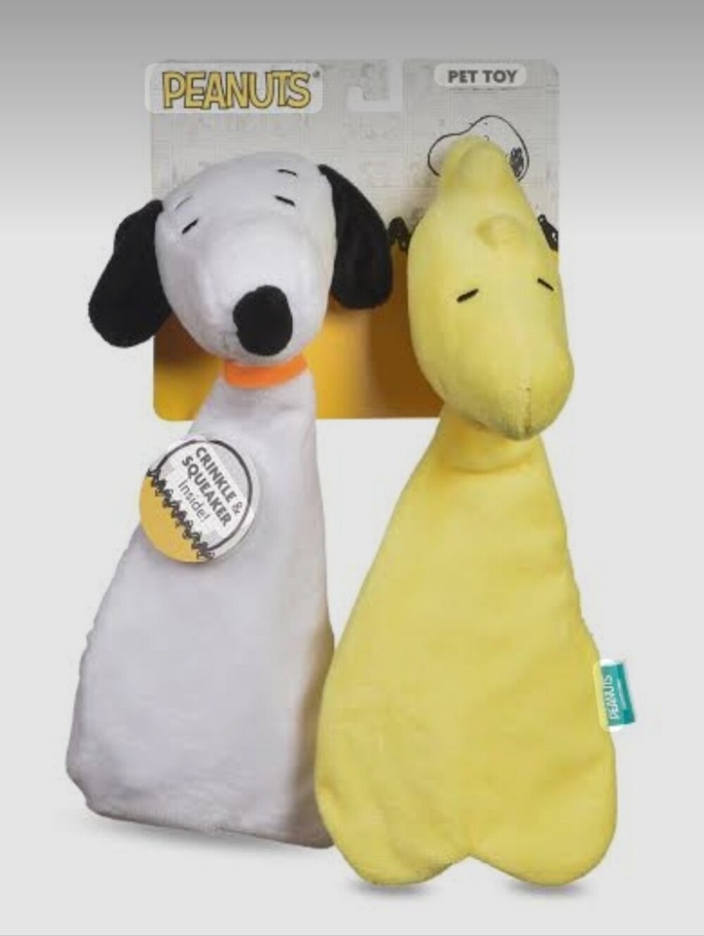 Peanuts for Pets Snoopy & Woodstock Plush Dog Toy Set Of 2